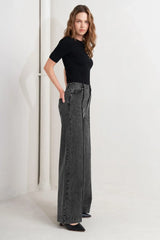 GRAPHITE MUSE DENIM PANTS - Flying Tomato - Flyclothing LLC