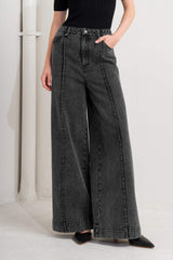GRAPHITE MUSE DENIM PANTS - Flying Tomato - Flyclothing LLC