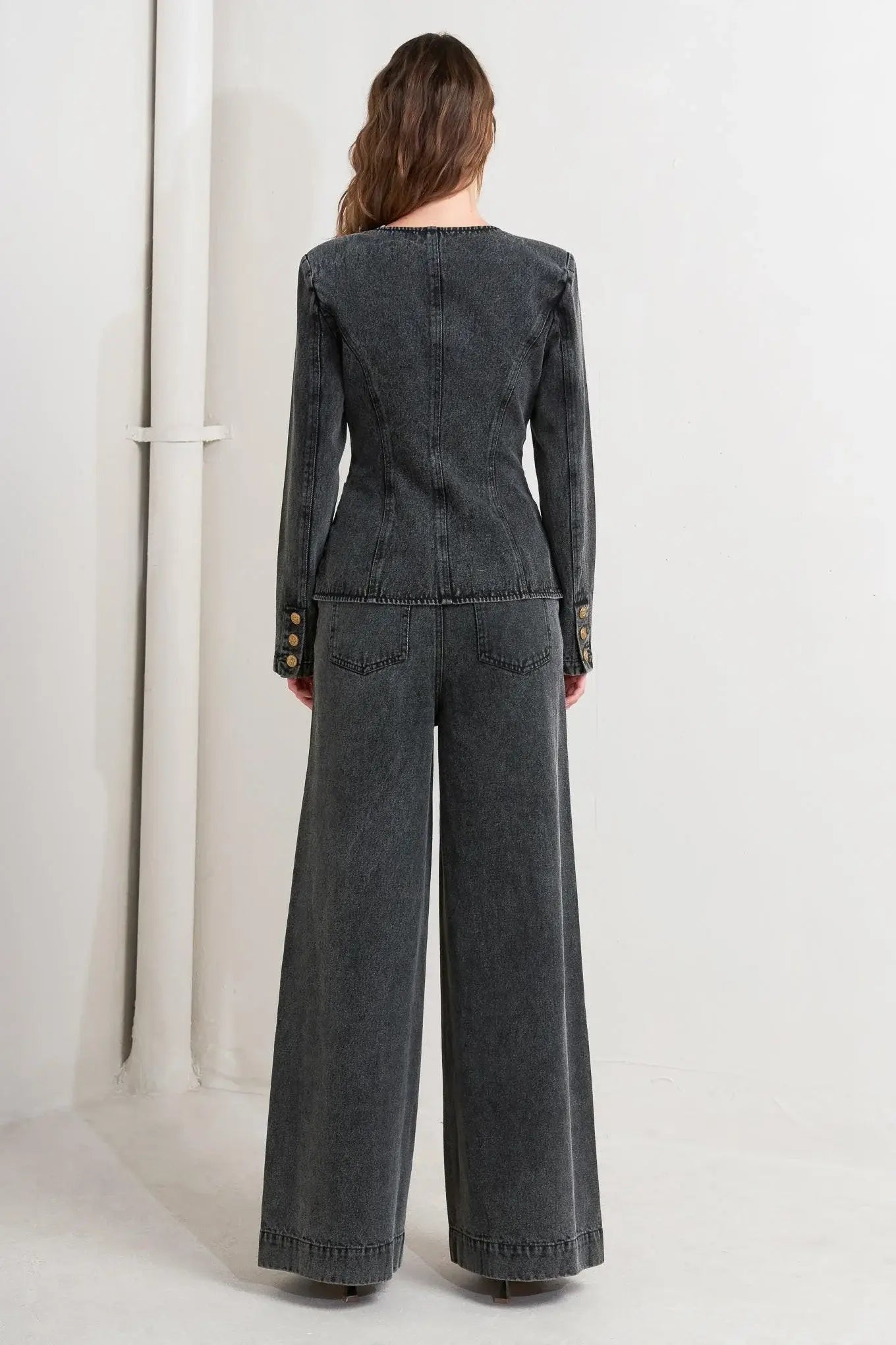 GRAPHITE MUSE DENIM PANTS - Flying Tomato - Flyclothing LLC