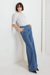 NOSTALGIA FIELD DENIM PANTS - Flying Tomato - Flyclothing LLC
