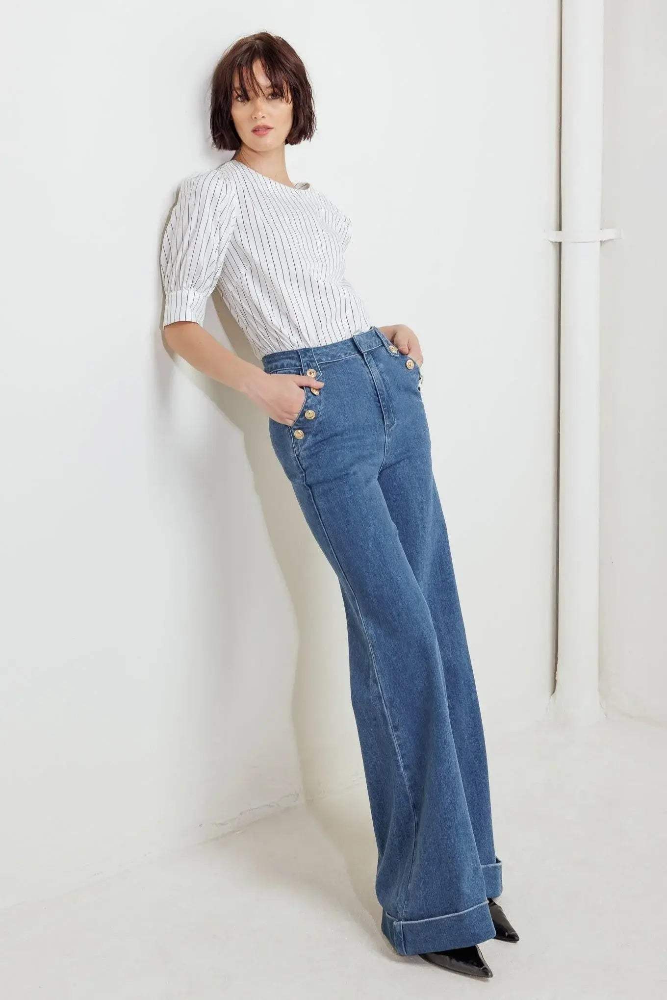 NOSTALGIA FIELD DENIM PANTS - Flying Tomato - Flyclothing LLC