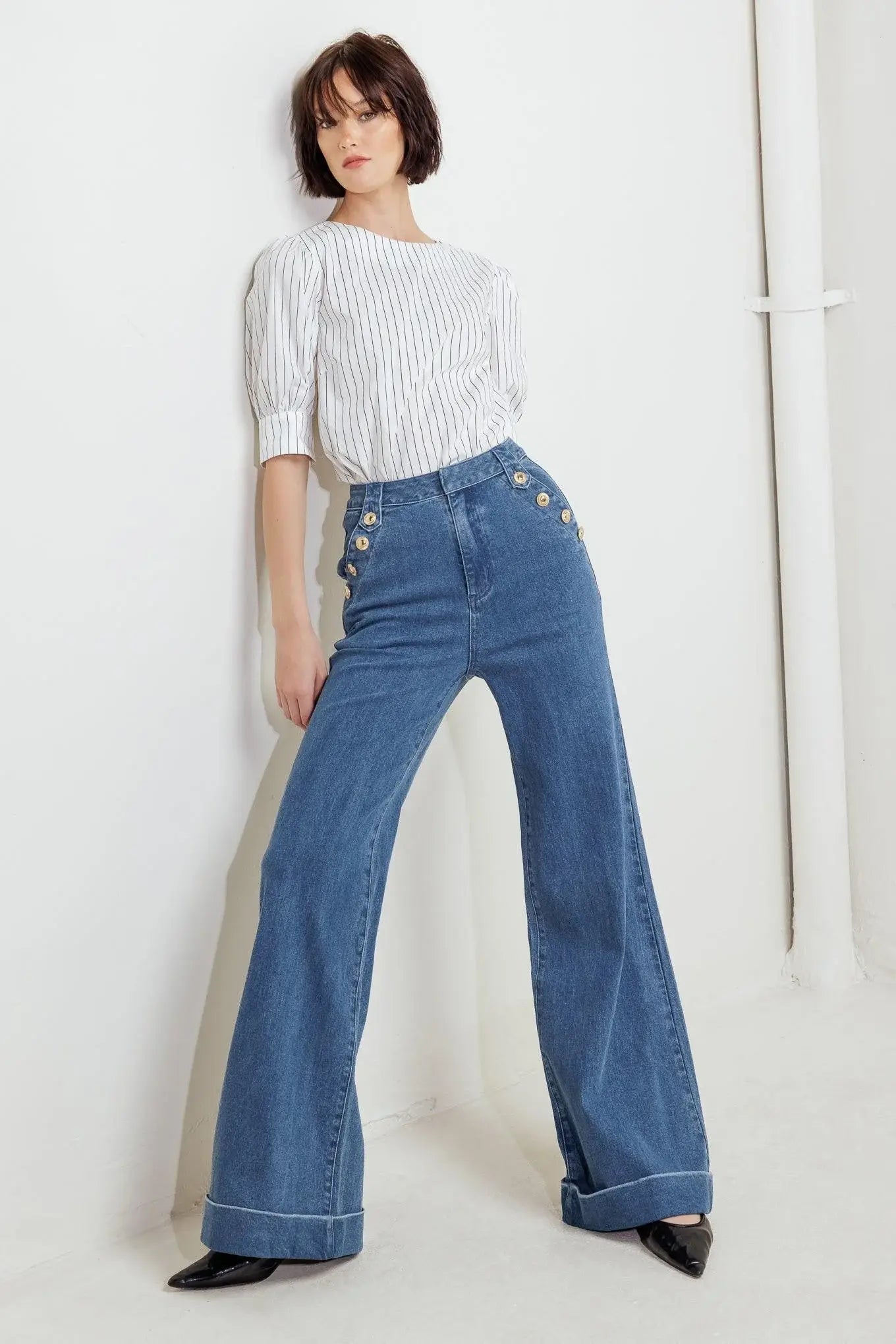 NOSTALGIA FIELD DENIM PANTS - Flying Tomato - Flyclothing LLC