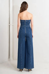 RETRO DIVE DENIM JUMPSUIT - Flying Tomato - Flyclothing LLC