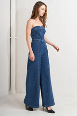 RETRO DIVE DENIM JUMPSUIT - Flying Tomato - Flyclothing LLC