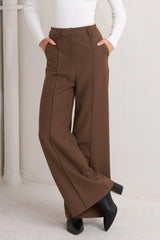 MONDAY FLOW BROWN WOVEN PANTS - Flying Tomato - Flyclothing LLC