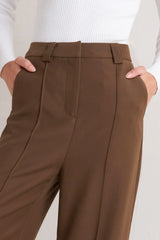 MONDAY FLOW BROWN WOVEN PANTS - Flying Tomato - Flyclothing LLC
