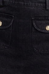 TAILORED FLOW BLACK WOVEN SKORT - Flying Tomato - Flyclothing LLC