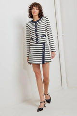 BONJOUR STRIPE WOVEN SKORT - Flying Tomato - Flyclothing LLC