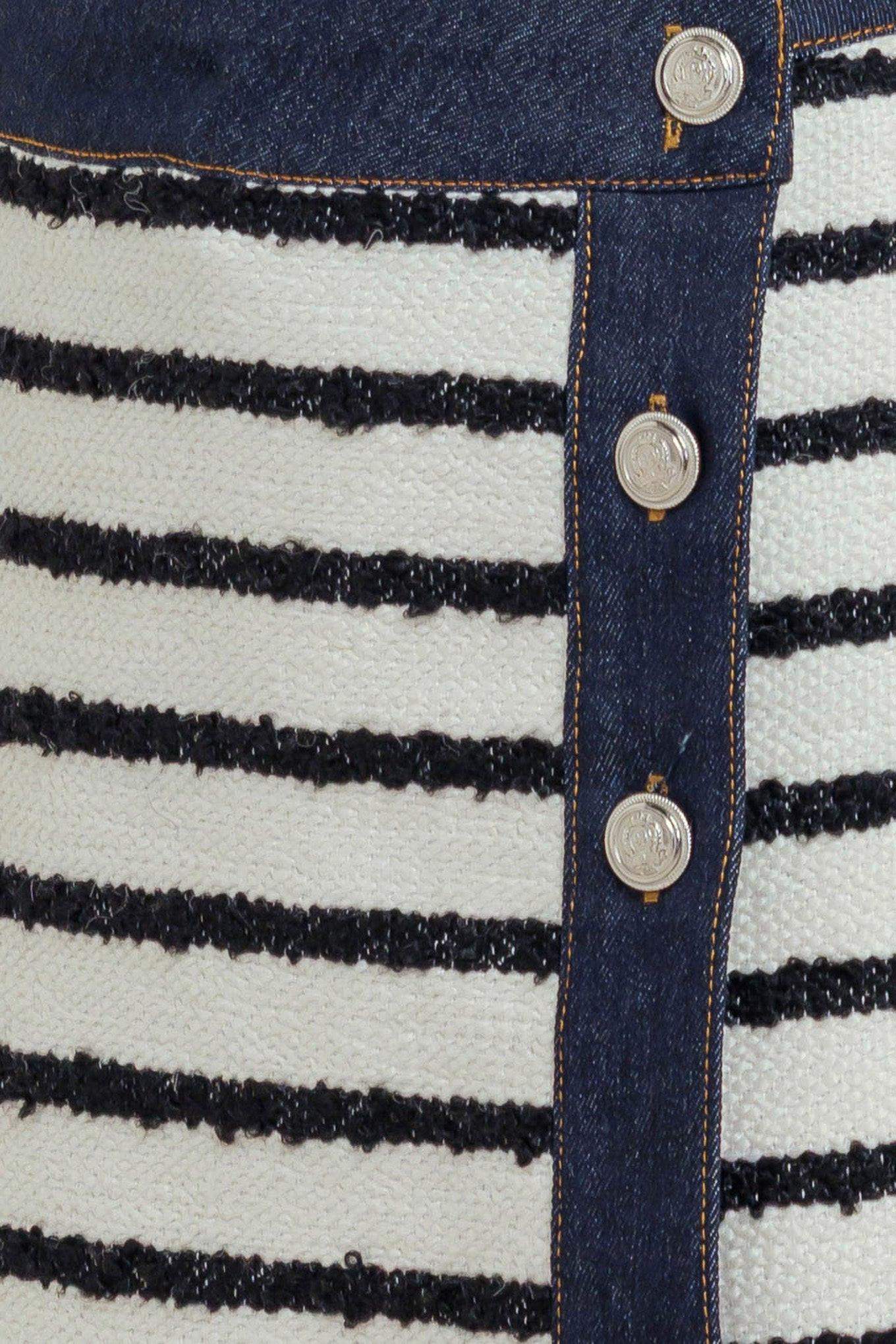 BONJOUR STRIPE WOVEN SKORT - Flying Tomato - Flyclothing LLC