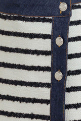 BONJOUR STRIPE WOVEN SKORT - Flying Tomato - Flyclothing LLC