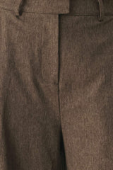 BISTRO BROWN WOVEN WIDE LEG PANT
