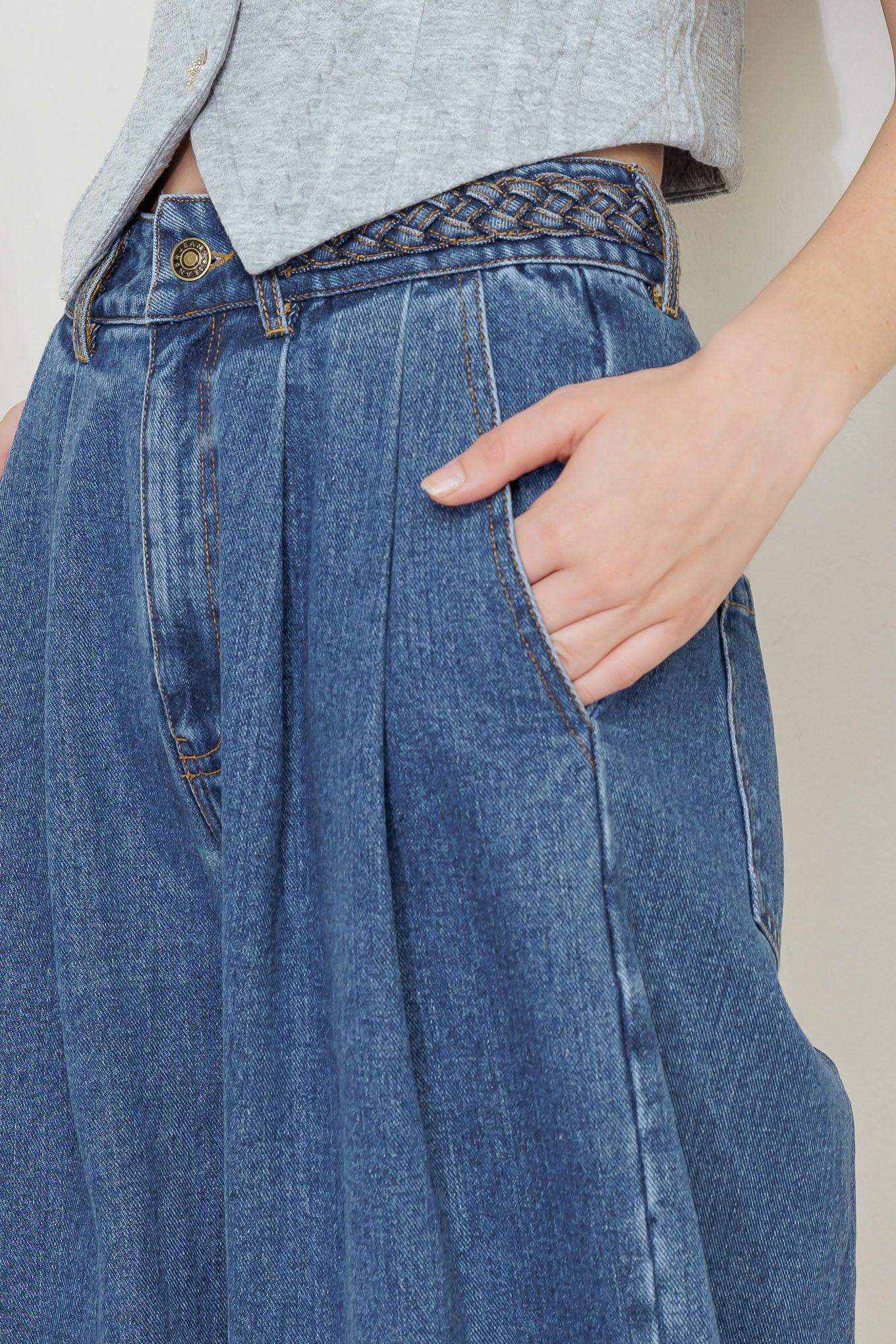 WESTERN RIVET DENIM PANTS - Flying Tomato - Flyclothing LLC