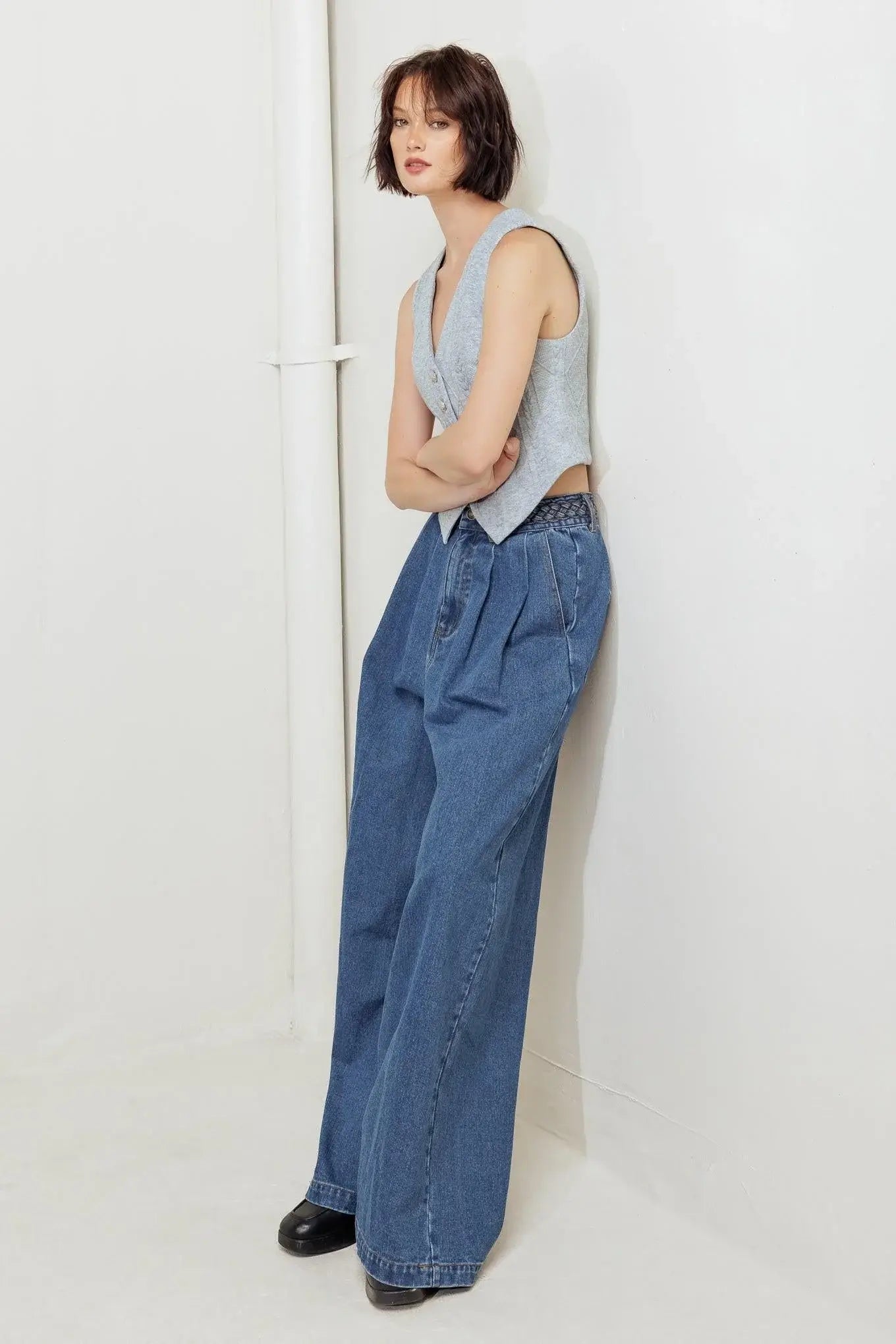 WESTERN RIVET DENIM PANTS - Flying Tomato - Flyclothing LLC