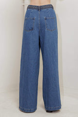 WESTERN RIVET DENIM PANTS - Flying Tomato - Flyclothing LLC