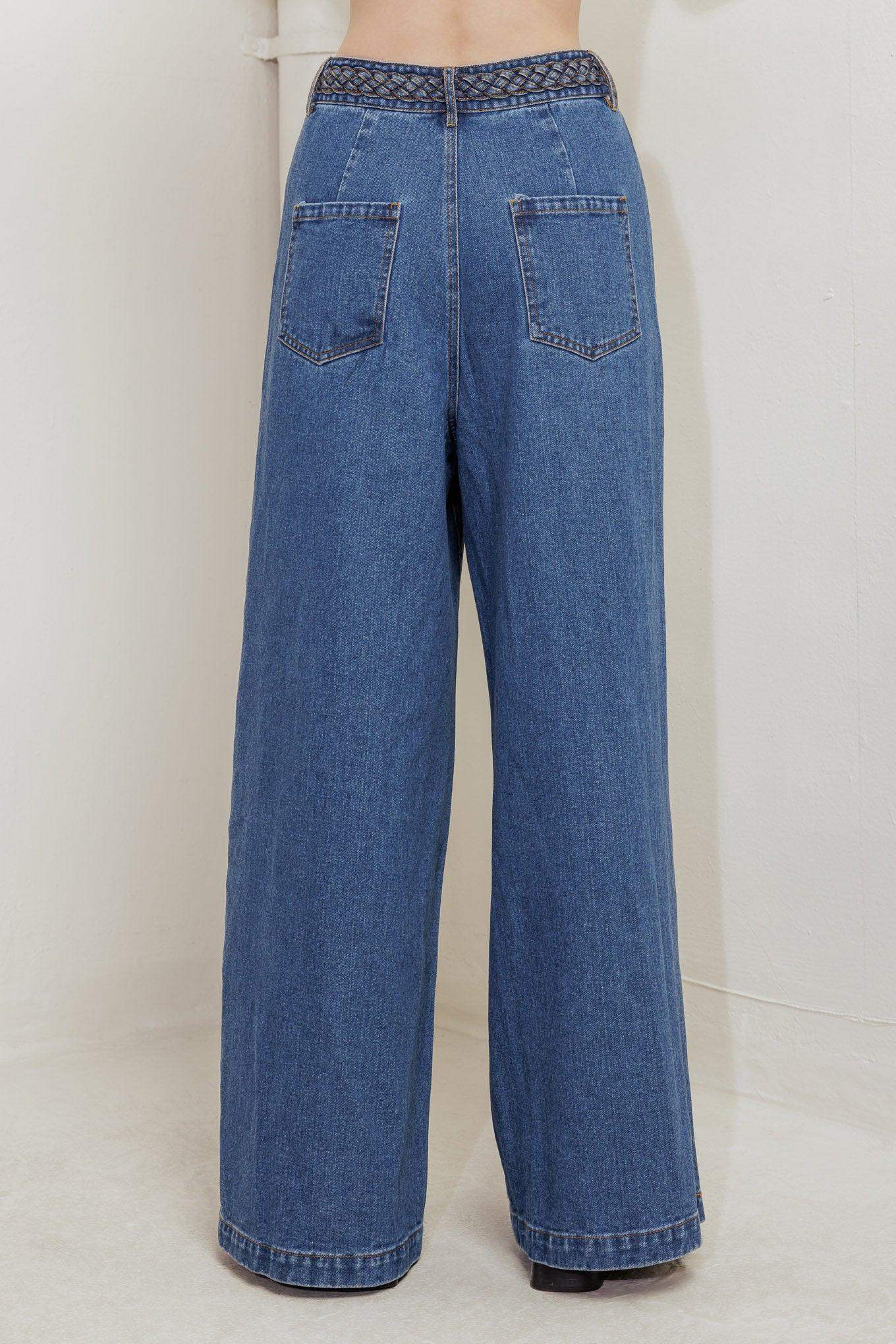 WESTERN RIVET DENIM PANTS - Flying Tomato - Flyclothing LLC