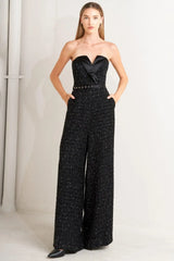 SPARK NOIR TWEED JUMPSUIT - Flying Tomato - Flyclothing LLC