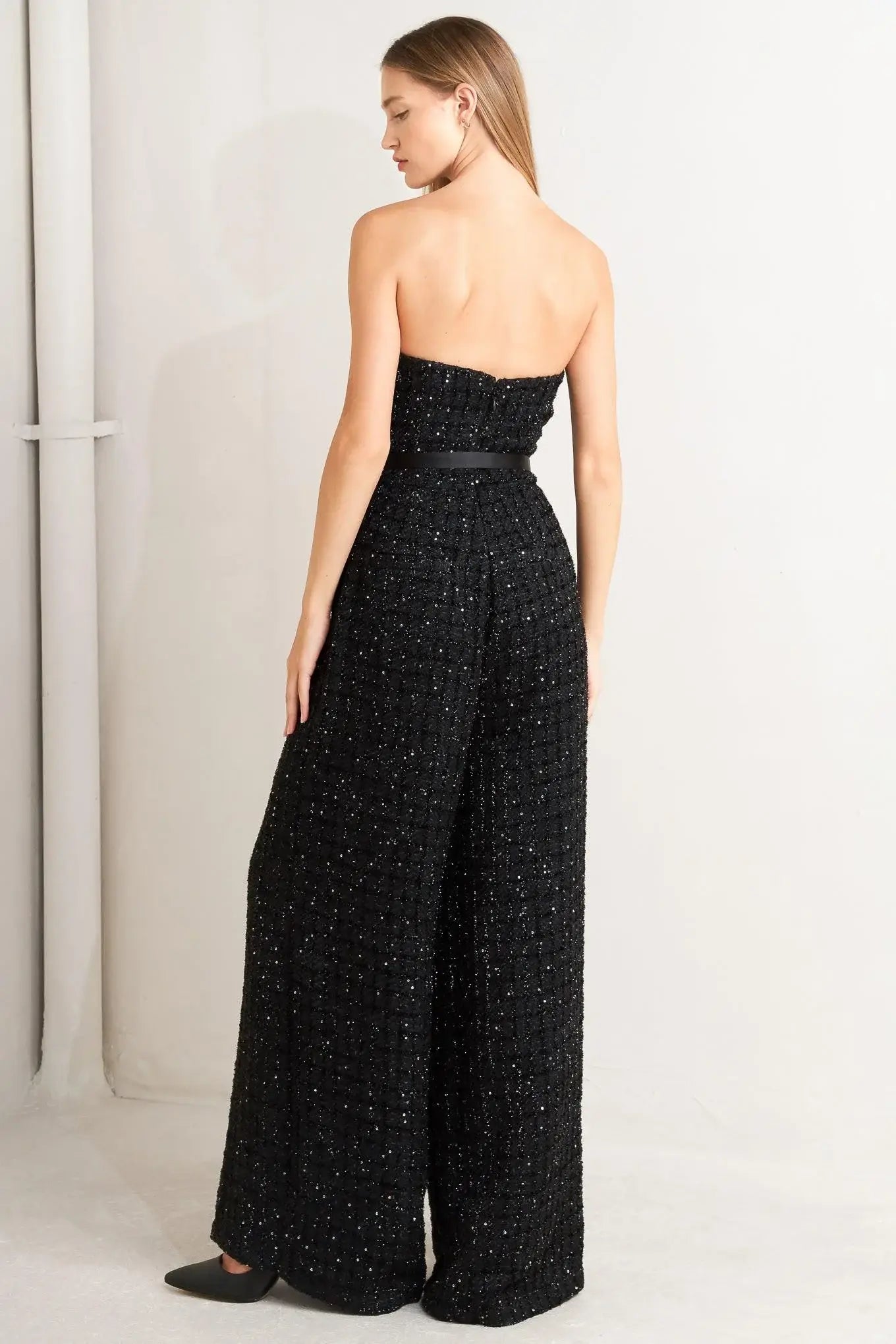 SPARK NOIR TWEED JUMPSUIT - Flying Tomato - Flyclothing LLC
