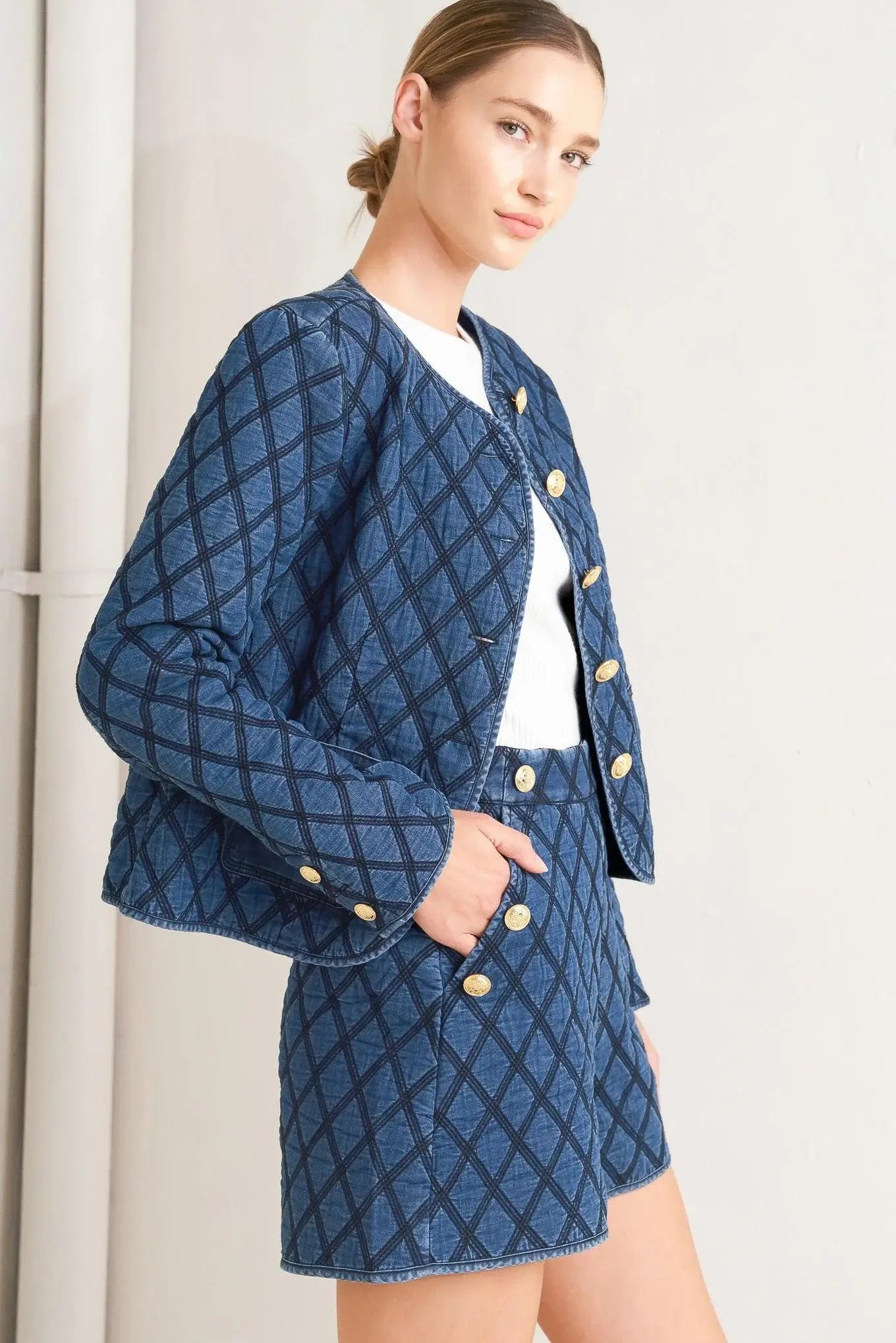 MODERNLUXE QUILTED WOVEN SHORT - Flying Tomato - Flyclothing LLC