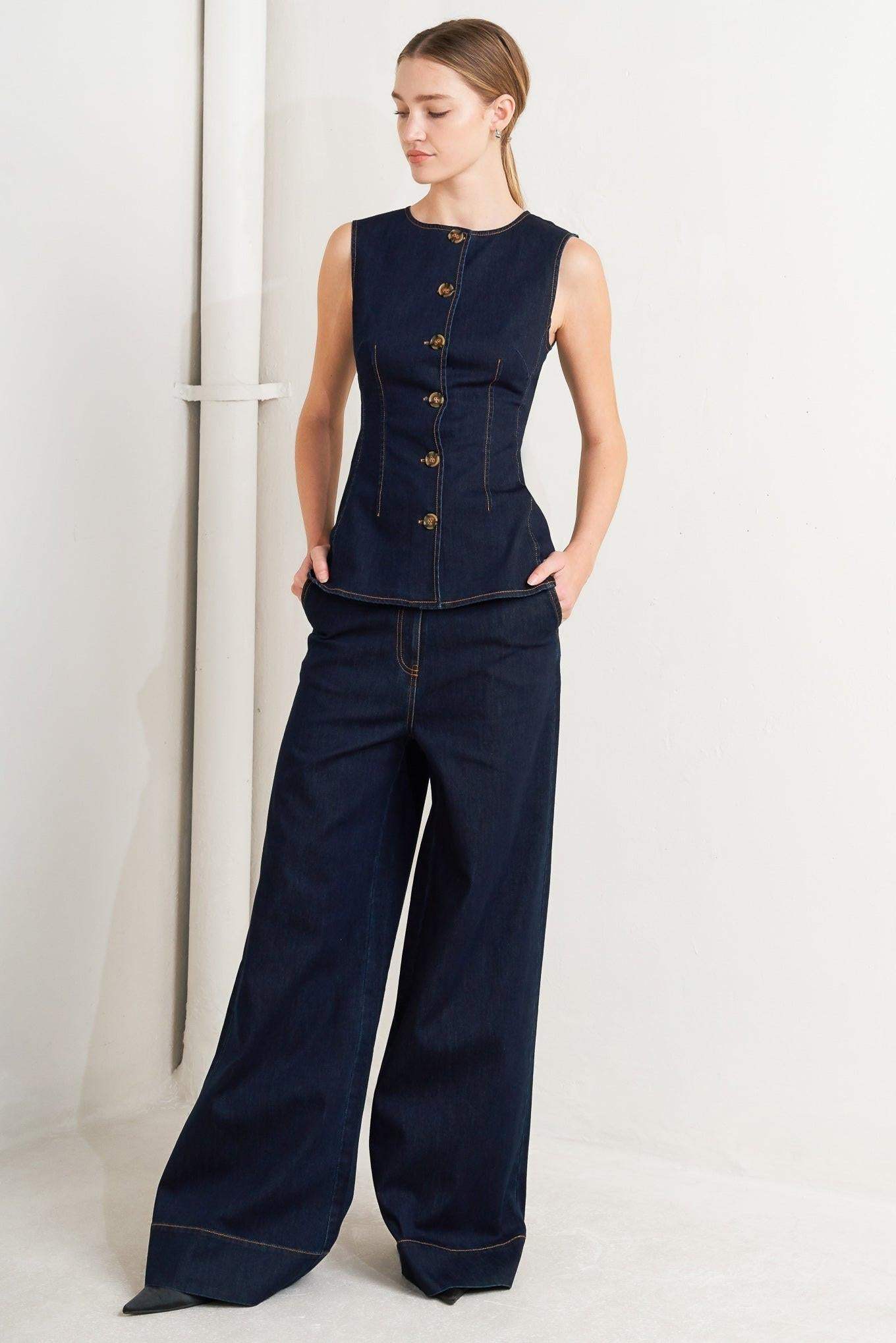 EURO CITY DENIM PANTS - Flying Tomato - Flyclothing LLC
