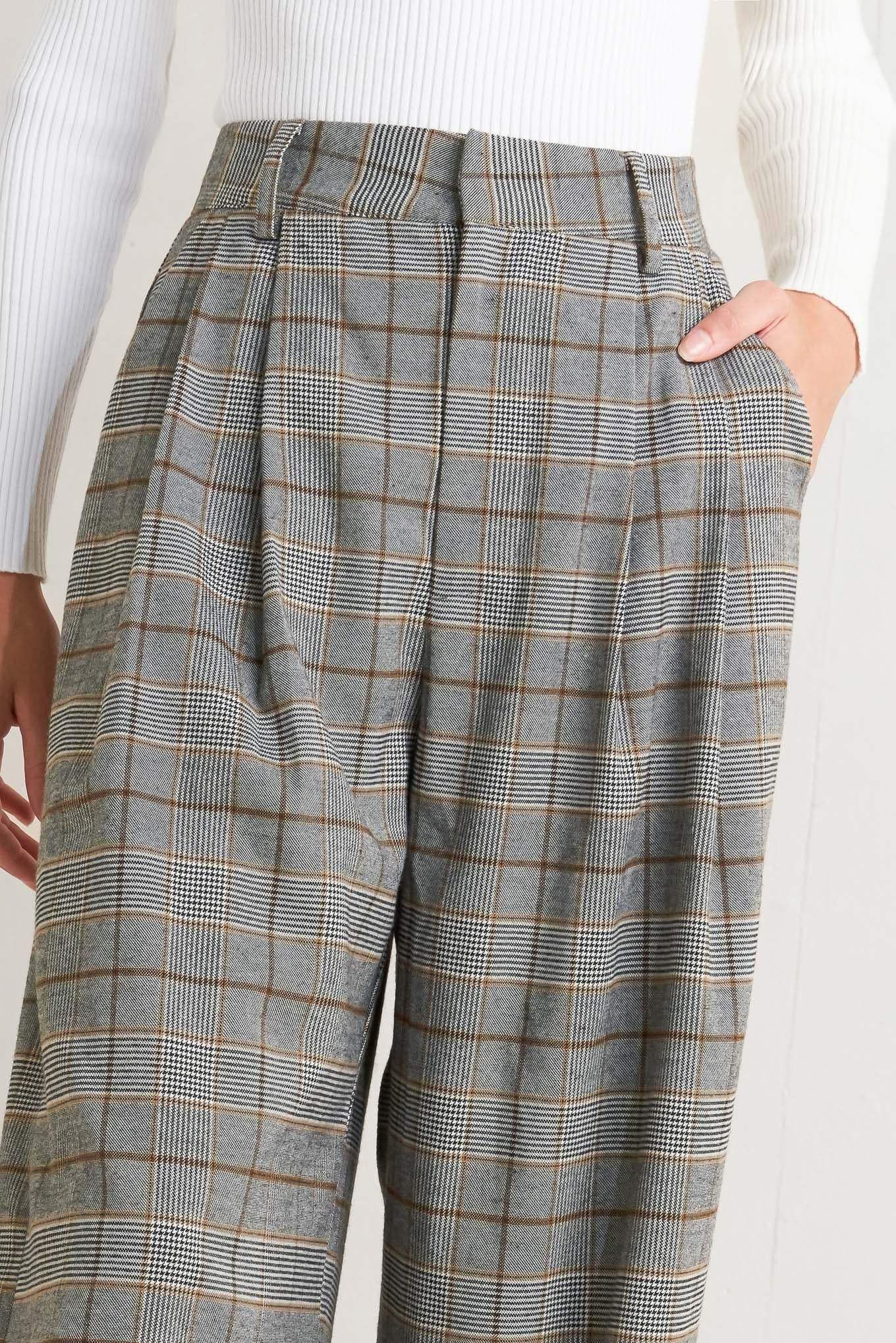 NEW AGE WOVEN PLAID PANTS - Flying Tomato - Flyclothing LLC