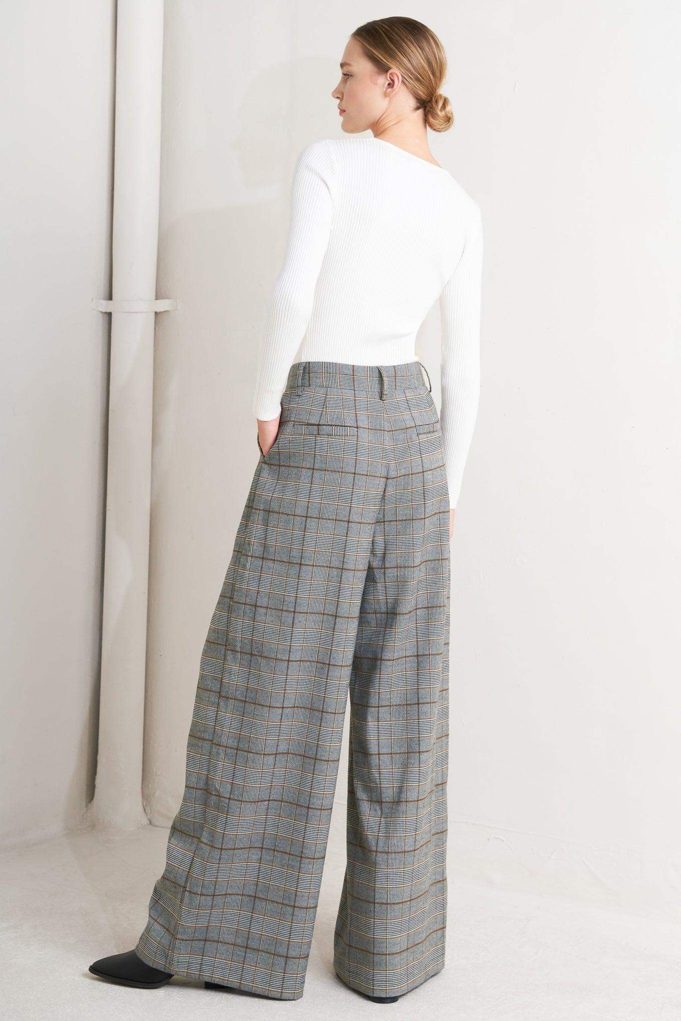 NEW AGE WOVEN PLAID PANTS - Flying Tomato - Flyclothing LLC
