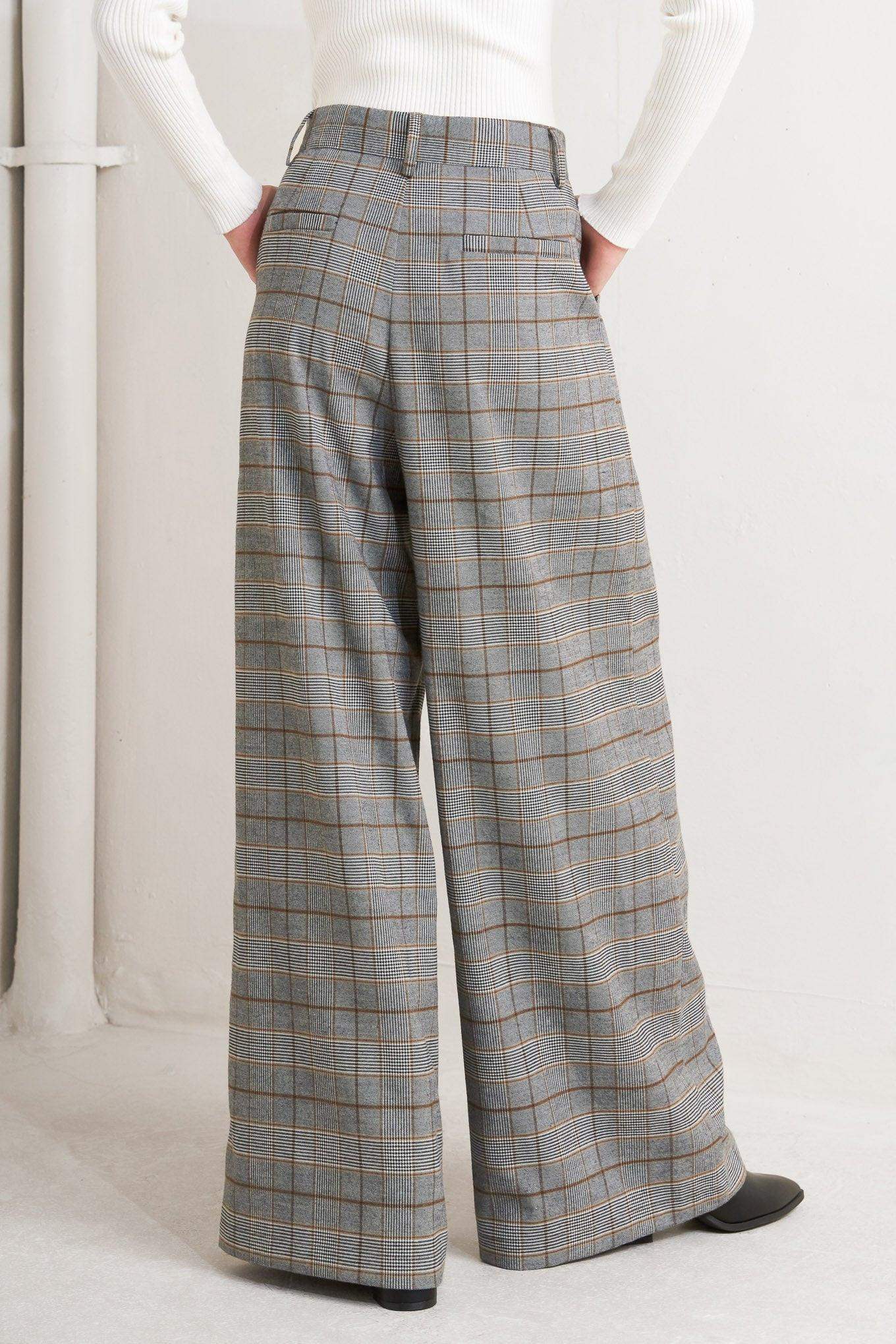 NEW AGE WOVEN PLAID PANTS - Flying Tomato - Flyclothing LLC