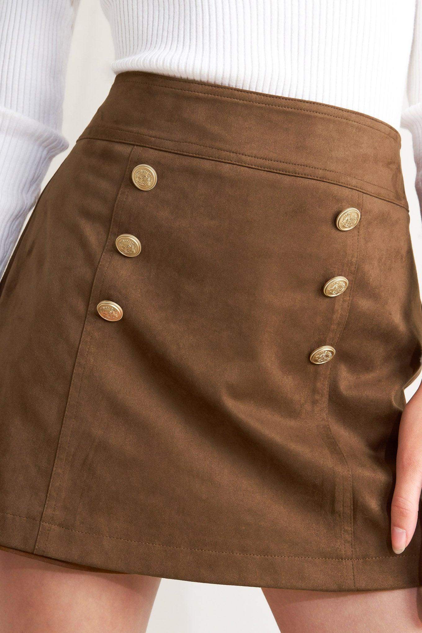 HERITAGE UTILITY FAUX SUEDE SKORT - Flying Tomato - Flyclothing LLC