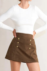 HERITAGE UTILITY FAUX SUEDE SKORT - Flying Tomato - Flyclothing LLC