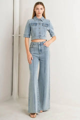 MODERN NEUTRAL DENIM PANTS - Flying Tomato - Flyclothing LLC