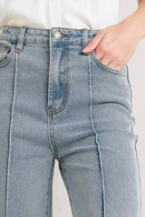 MODERN NEUTRAL DENIM PANTS - Flying Tomato - Flyclothing LLC