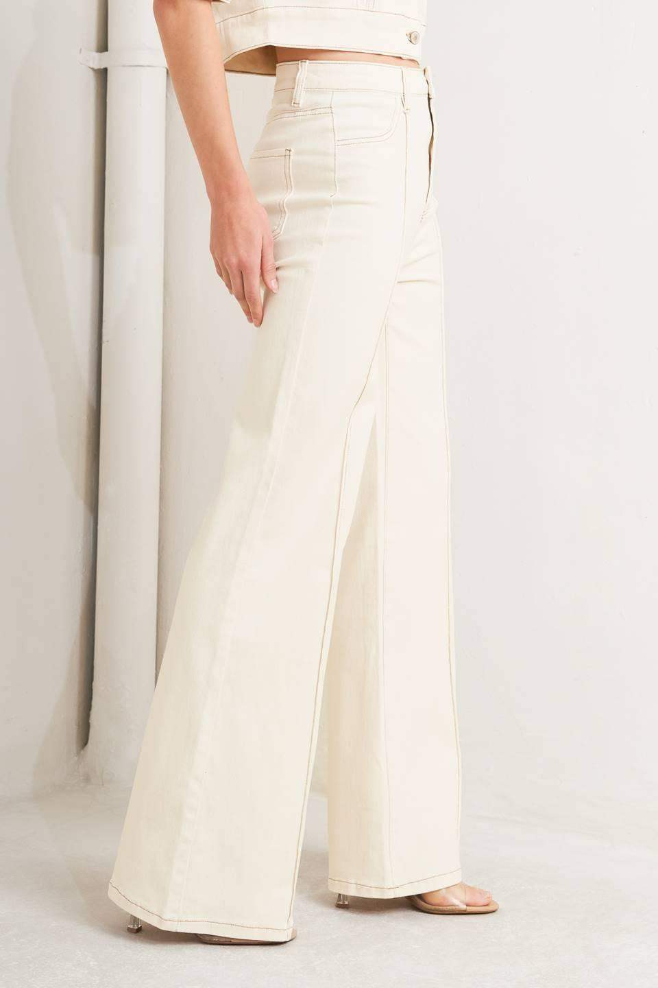 MODERN NEUTRAL TWILL PANTS - Flying Tomato - Flyclothing LLC