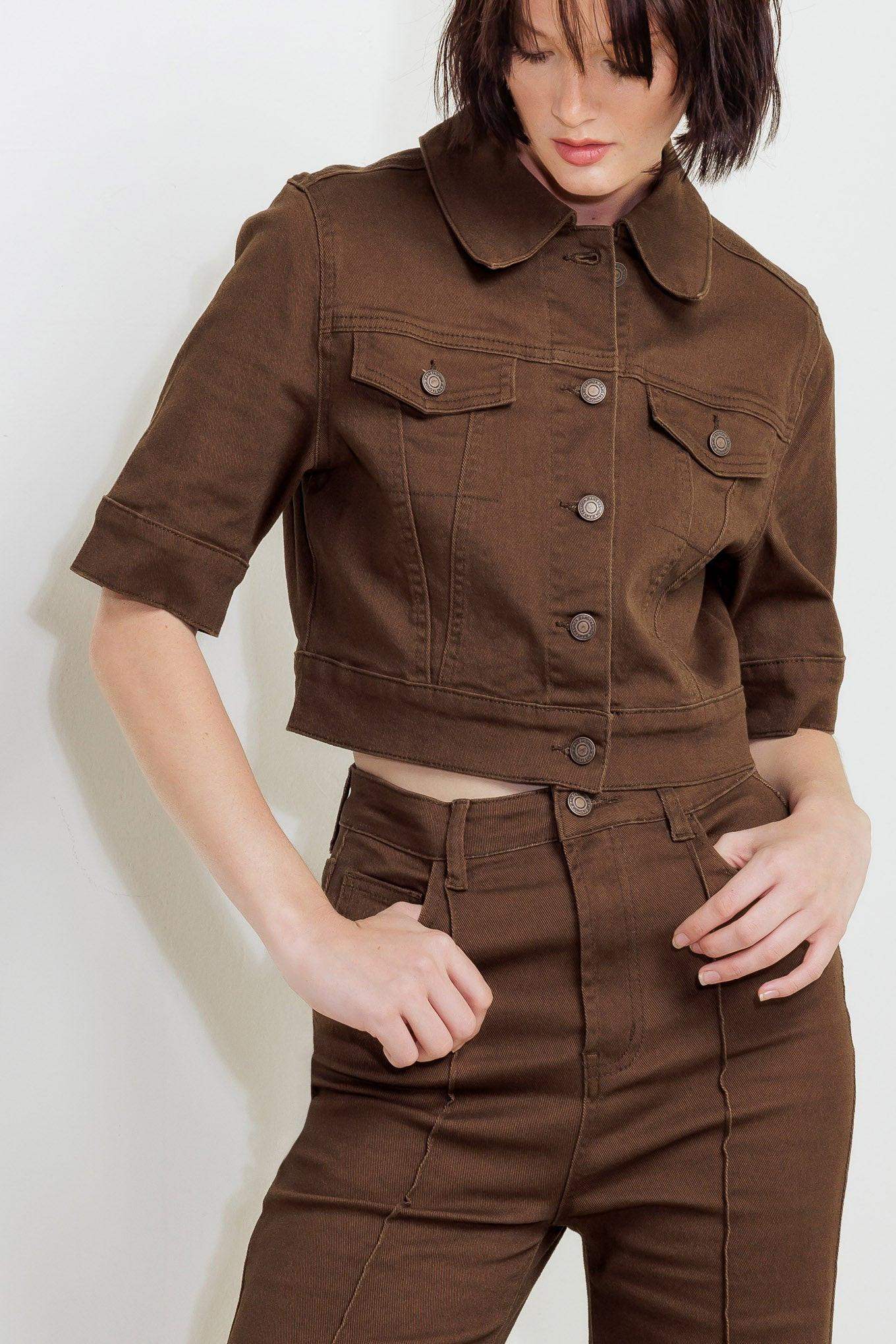 EFFORTLESS EDGE BROWN TWILL PANTS - Flying Tomato - Flyclothing LLC