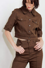 EFFORTLESS EDGE BROWN TWILL PANTS - Flying Tomato - Flyclothing LLC