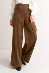 MIDNIGHT MESA STYLE FAUX SUEDE PANTS - Flying Tomato - Flyclothing LLC