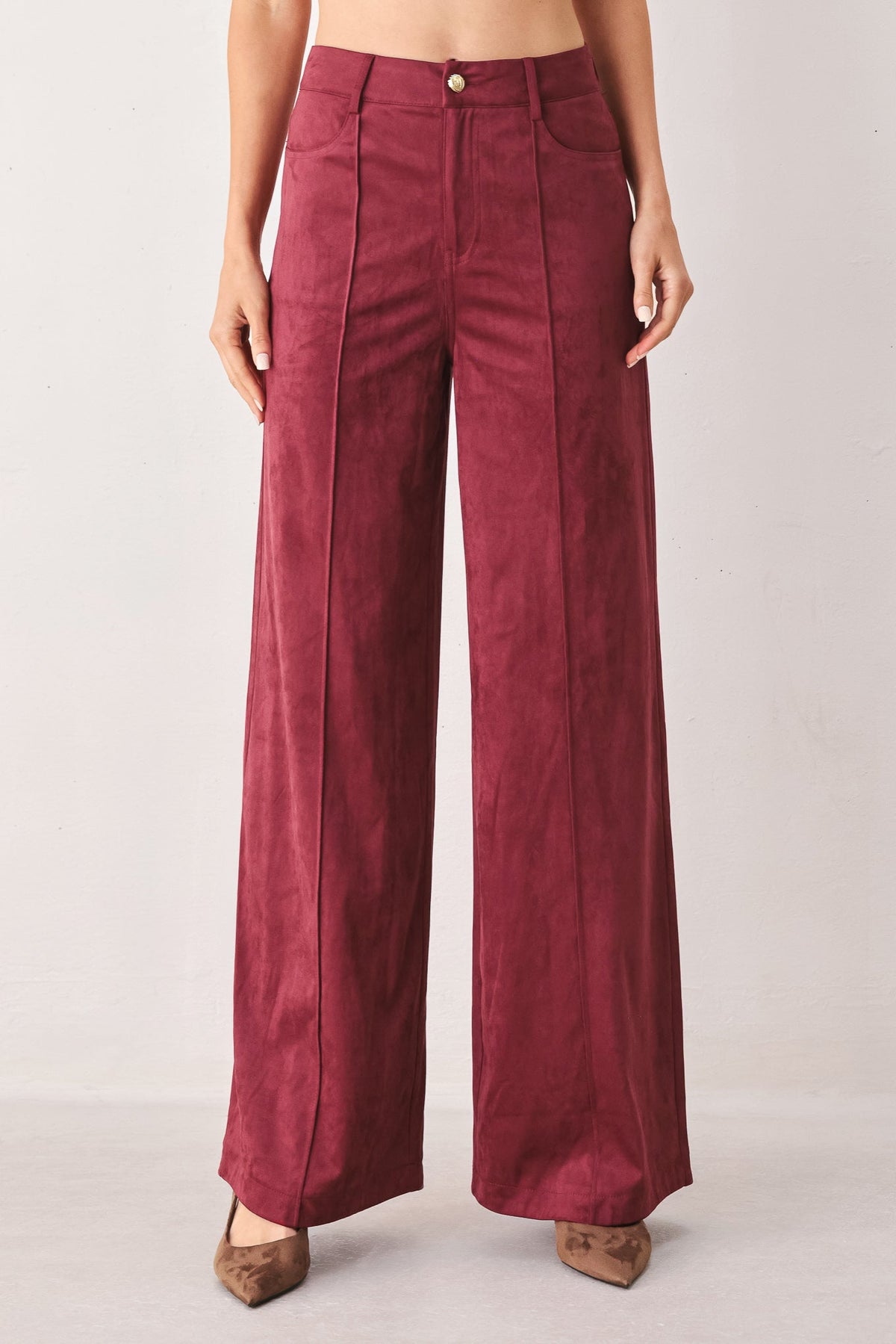 MIDNIGHT MESA STYLE FAUX SUEDE PANTS - Flying Tomato - Flyclothing LLC