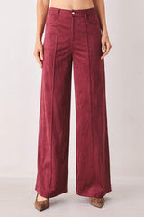 MIDNIGHT MESA STYLE FAUX SUEDE PANTS - Flying Tomato - Flyclothing LLC