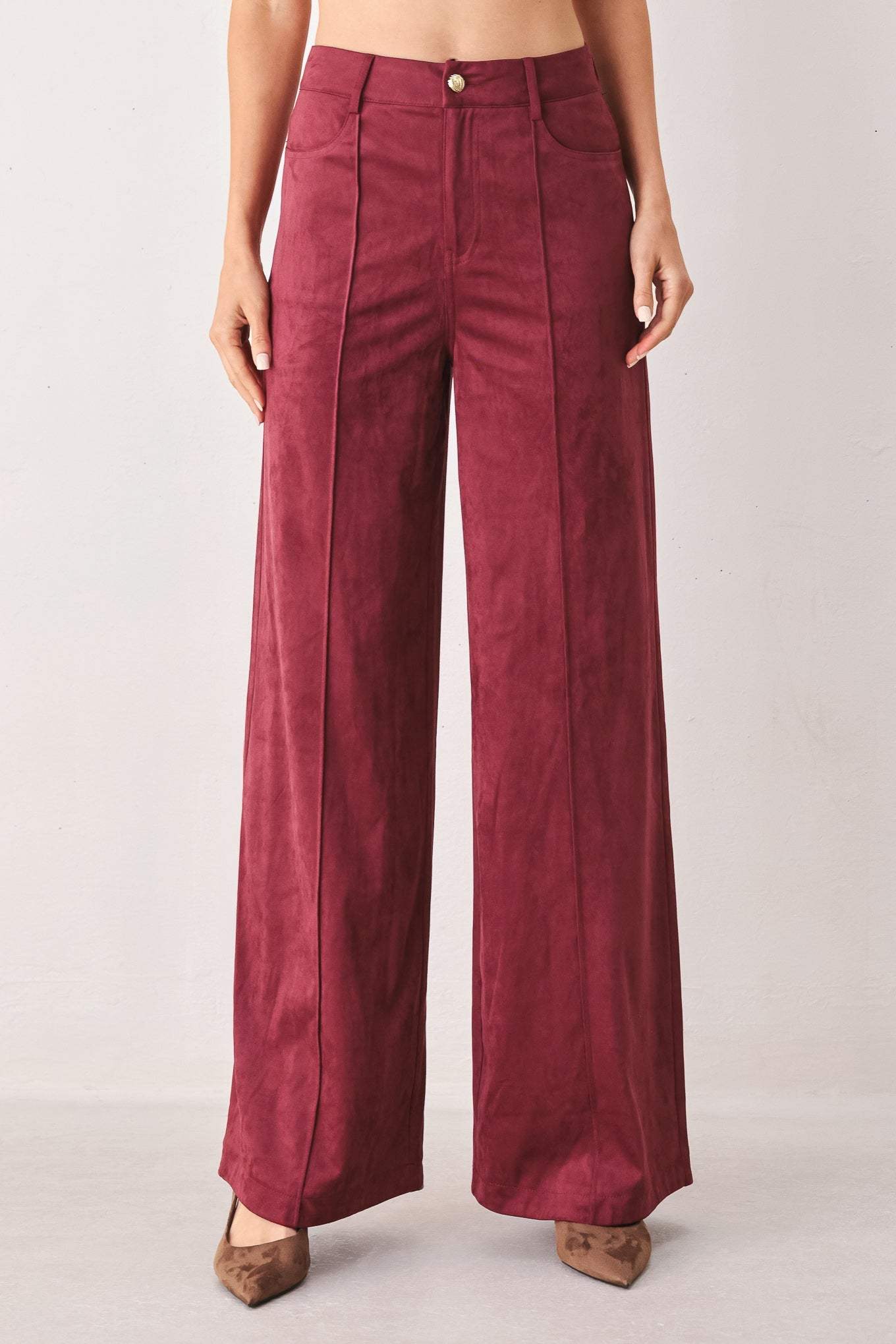 MIDNIGHT MESA STYLE FAUX SUEDE PANTS - Flying Tomato - Flyclothing LLC