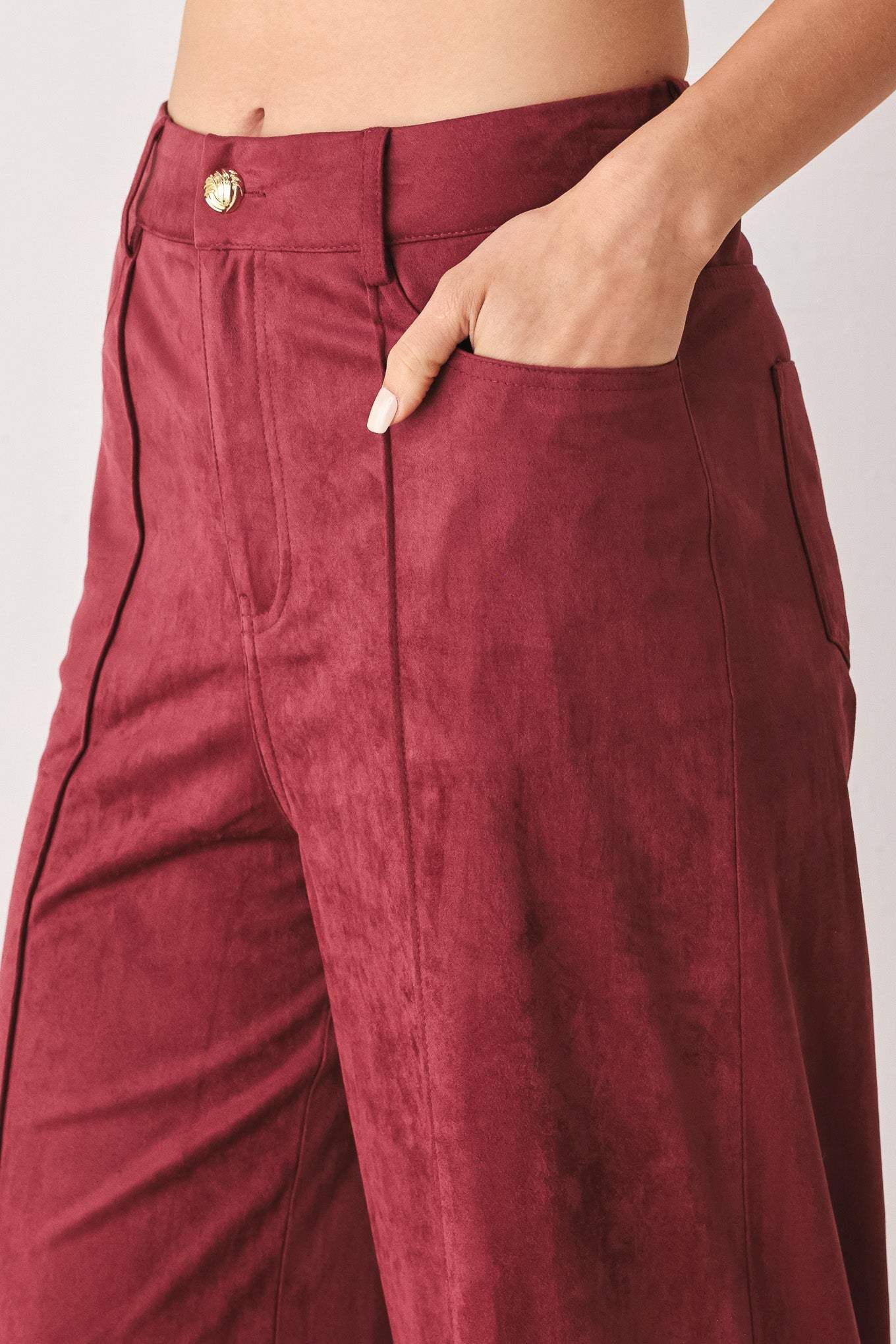 MIDNIGHT MESA STYLE FAUX SUEDE PANTS - Flying Tomato - Flyclothing LLC