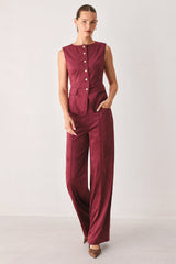 MIDNIGHT MESA STYLE FAUX SUEDE PANTS - Flying Tomato - Flyclothing LLC