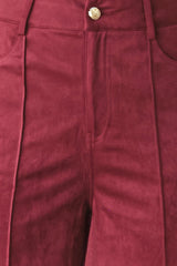 MIDNIGHT MESA STYLE FAUX SUEDE PANTS - Flying Tomato - Flyclothing LLC