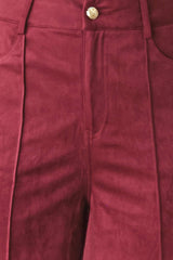 MIDNIGHT MESA STYLE FAUX SUEDE PANTS - Flying Tomato - Flyclothing LLC