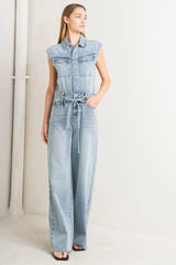 ON MY WAY DENIM JUMPSUIT - Flying Tomato - Flyclothing LLC