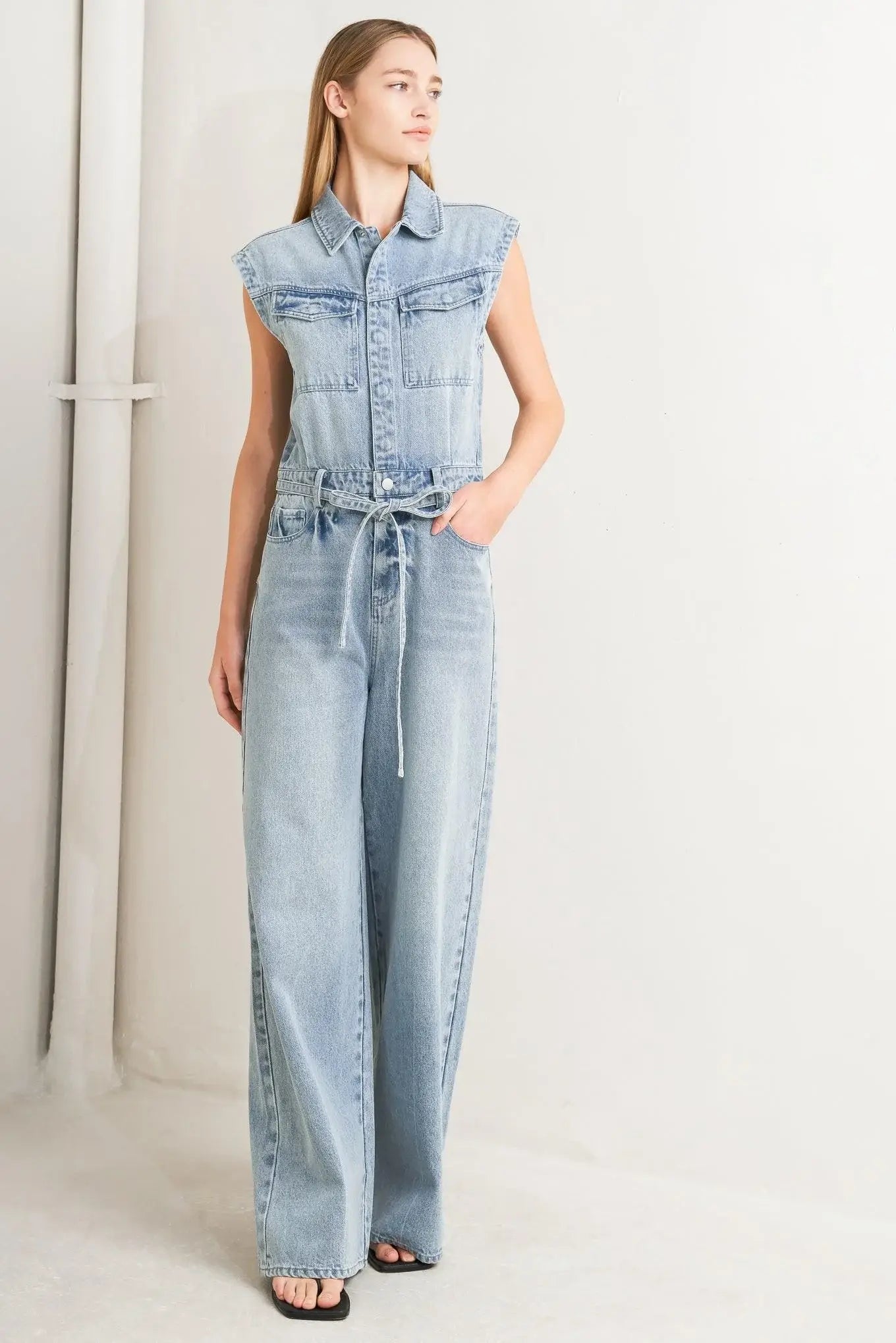 ON MY WAY DENIM JUMPSUIT - Flying Tomato - Flyclothing LLC