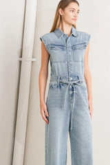 ON MY WAY DENIM JUMPSUIT - Flying Tomato - Flyclothing LLC