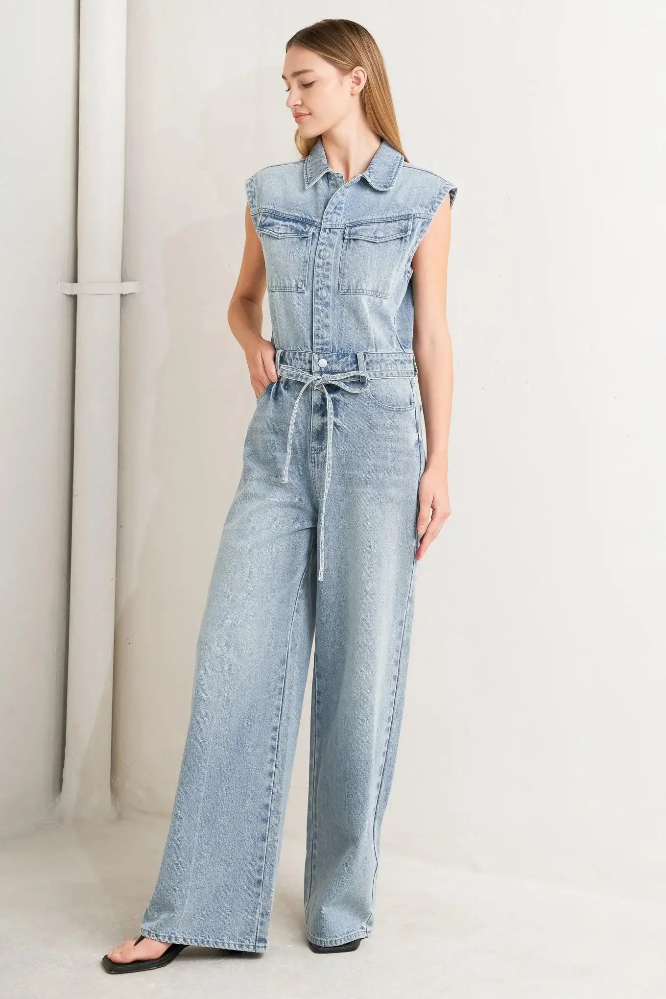 ON MY WAY DENIM JUMPSUIT - Flying Tomato - Flyclothing LLC