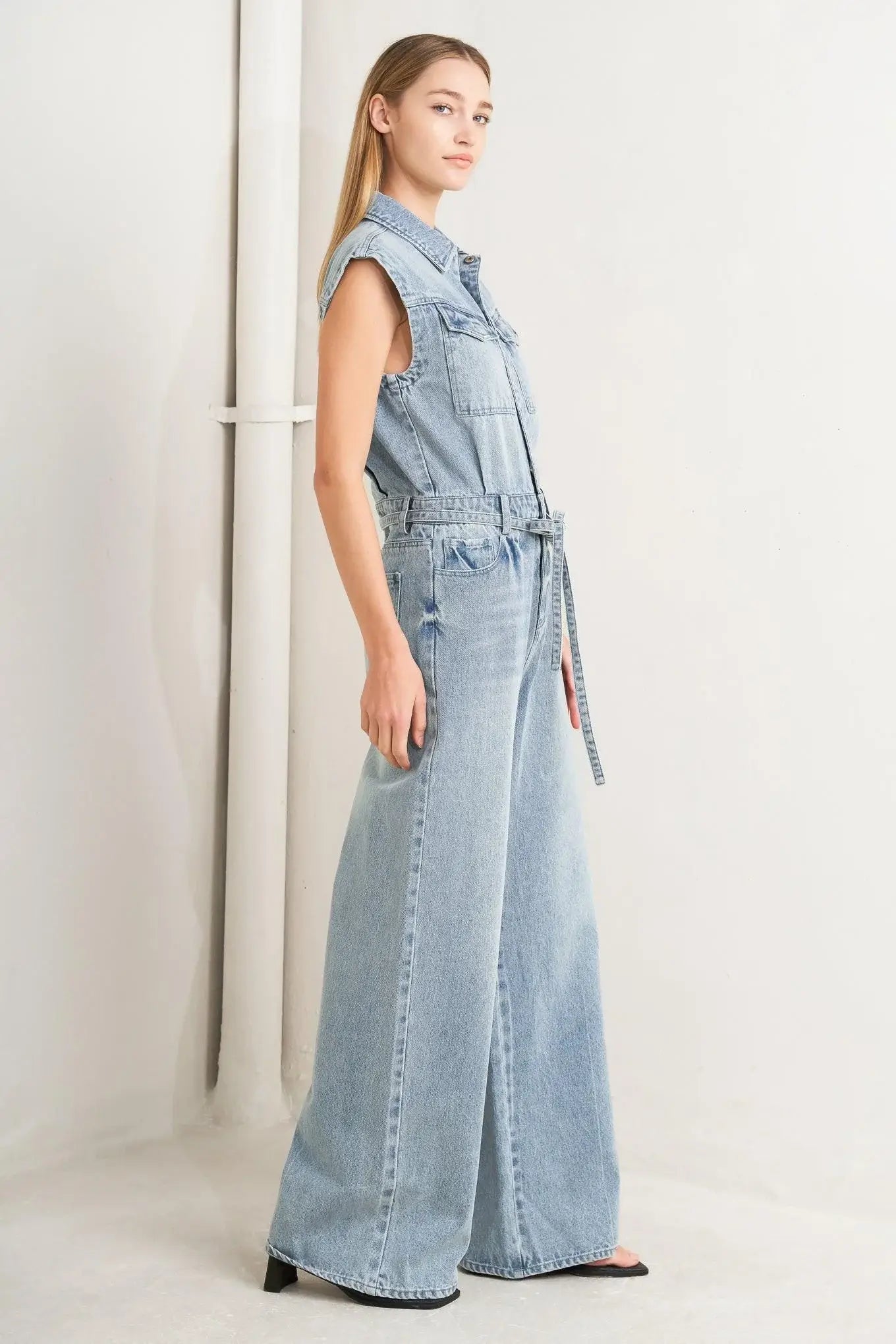 ON MY WAY DENIM JUMPSUIT - Flying Tomato - Flyclothing LLC