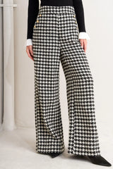 METRO ICON WOVEN HOUNDSTOOTH PANTS - Flying Tomato - Flyclothing LLC