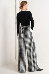 METRO ICON WOVEN HOUNDSTOOTH PANTS - Flying Tomato - Flyclothing LLC