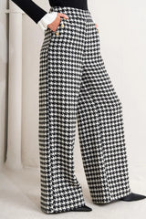 METRO ICON WOVEN HOUNDSTOOTH PANTS - Flying Tomato - Flyclothing LLC