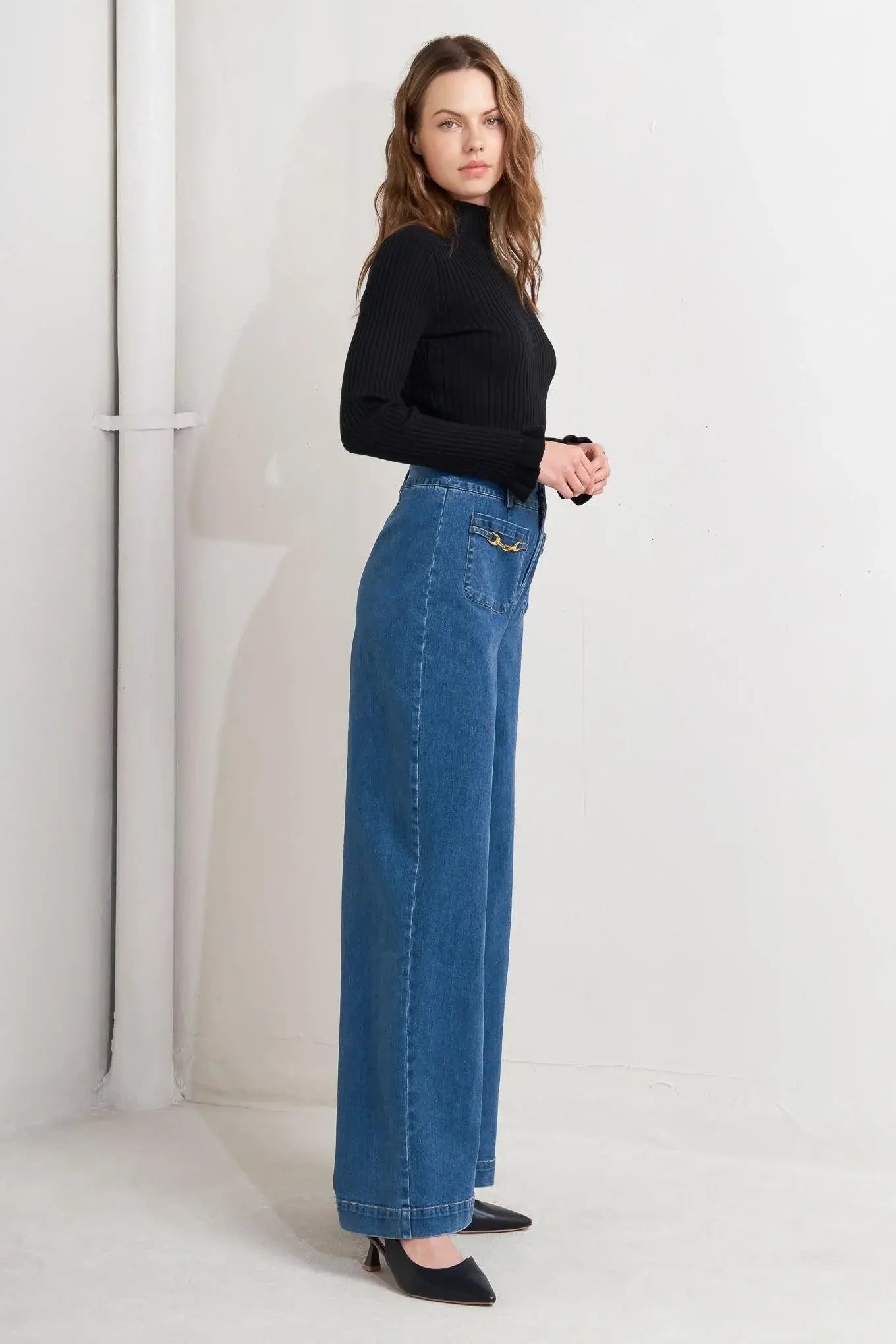 TIMELESS BLUE DENIM PANTS - Flying Tomato - Flyclothing LLC